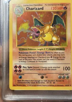 Rare 1999 Pokemon Game Shadowless # 4 Charizard Holo PSA 8 Card NM-MINT BASE SET - Image 5