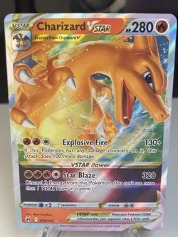 Pokemon TCG Crown Zenith Charizard VSTAR Holo Ultra Rare Card Near Mint - Image 1