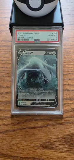 2022 POKEMON SWORD & SHIELD SILVER TEMPEST #138 LUGIA V PSA 10 - Image 1
