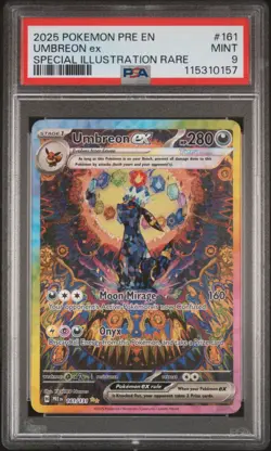 2025 POKEMON PRE EN-PRISMATIC EVOLUTIONS #161 UMBREON EX PSA 9 - Image 1
