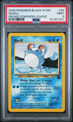 2000 Pokemon Black Star Promo Marill #29 PSA 9 - Image 1