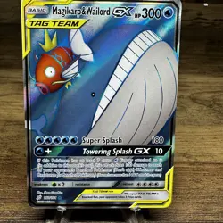 2019 Pokemon Sun and Moon Team Up Magikarp & Wailord GX 160/181 - Image 1