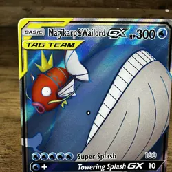 2019 Pokemon Sun and Moon Team Up Magikarp & Wailord GX 160/181 - Image 3