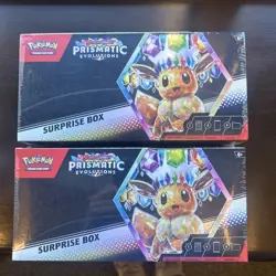 Pokemon TCG: Scarlet & Violet Prismatic Evolutions Surprise Box Sealed Lot of 2 - Image 1