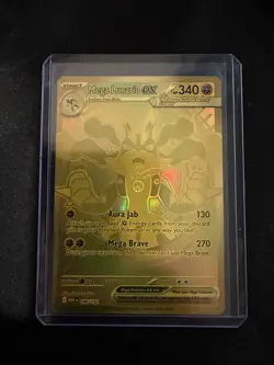 Pokemon MEGA LUCARIO EX 188/132 Mega Evolution GOLD SECRET RARE - PACK FRESH - Image 1