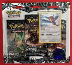POKEMON TCG: Sun & Moon ULTRA PRISM 3-Pack Blister PORYGON-Z - Sealed - Image 1