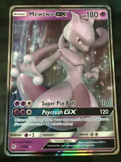 Pokemon TCG Mewtwo GX Hidden Fates 31/68 Holo Ultra Rare - Image 1