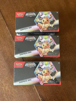 (3) Pokemon TCG Prismatic Evolutions Surprise Box Boxes New Sealed - Image 1