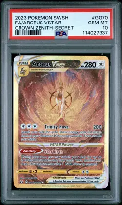 2023 POKEMON SWORD & SHIELD CROWN ZENITH SECRET FULL ART/ARCEUS VSTAR PSA 10 - Image 1