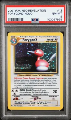 2001 POKEMON NEO REVELATION #12 PORYGON2-HOLO PSA 8 - Image 1