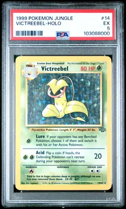 1999 POKEMON JUNGLE #14 VICTREEBEL-HOLO PSA 5 - Image 1