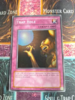 Yu-Gi-Oh! Trap Hole LOB-058 Super Rare OG Unlimited Near Mint a1/ - Image 1