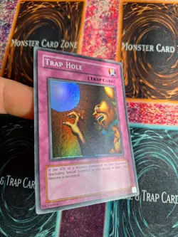 Yu-Gi-Oh! Trap Hole LOB-058 Super Rare OG Unlimited Near Mint a1/ - Image 2