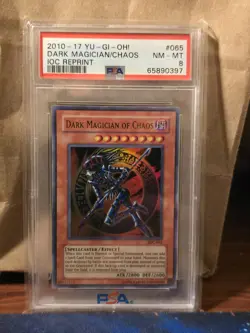 PSA 8 Near Mint - Mint Yugioh Dark Magician Of Chaos IOC 065 Unlimited Reprint - Image 1