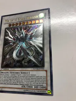 USA Seller Yugioh Majestic Star Dragon SOVR-EN040 Ultimate Rare 1st Edition VLP - Image 4