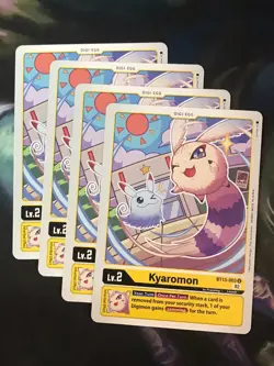 4x Kyaromon BT13-003 Versus Royal Knights Uncommon Digimon Card Game NM - Image 1