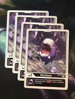 4x Dorimon BT13-005 Versus Royal Knights Uncommon Digimon Card Game NM Playset - Image 1