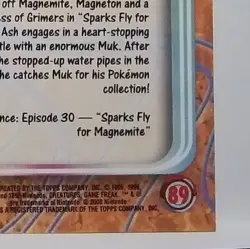 Muk #89 - Pokemon Topps Card - Blue Logo Vintage 2000 - Image 5