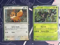 Eevee 200 Black Star Promo Destined Rivals Pokemon Card NM + Zarude 199 - Image 1