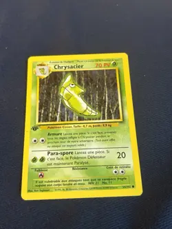 1st Edition FRENCH Metapod 54/102 Base Set - Common Pokemon Card played - Image 1