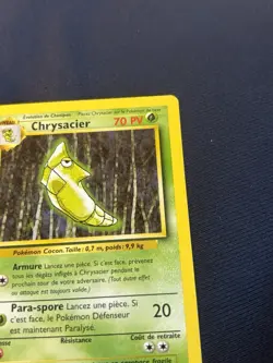 1st Edition FRENCH Metapod 54/102 Base Set - Common Pokemon Card played - Image 3