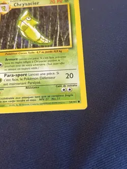 1st Edition FRENCH Metapod 54/102 Base Set - Common Pokemon Card played - Image 4