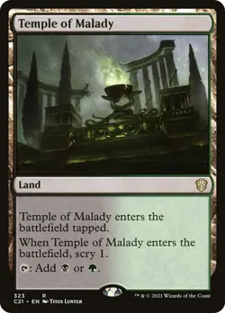 Temple of Malady Commander 2021 MTG MAGIC LAND #323 R O25 - Image 1