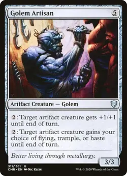 Golem Artisan 311 CMR MTG Uncommon Klein 2020 Colorless Flying Trample Haste EN - Image 1