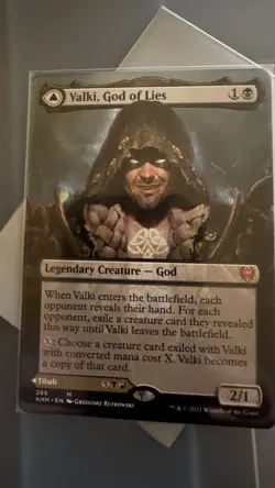 MTG Valki, God Of Lies (KHM) Kaldheim Borderless Mythic 286 - Image 1