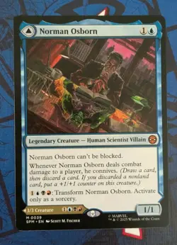 MTG Spider-Man M Norman Osborn / Green Goblin #0039 Mythic Mint Condition - Image 1