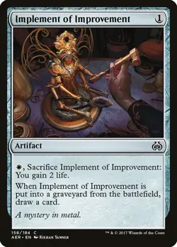 Implement of Improvement 158 AER MTG Artifact Colorless Common White 2017 Yanner - Image 1