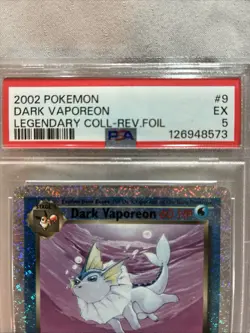 Pokemon 2002 Legendary Collection Dark Vaporeon -REV .FOIL Grade 5 PSA - Image 3