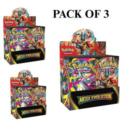 Pack of 3 POKEMON MEGA EVOLUTION ENHANCED BOOSTER BOX NEW SEALED - Image 1