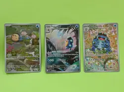 Pokemon Black Bolt Seismitoad 105/086 Tympole & Palpitoad Illustration Rare Set - Image 1