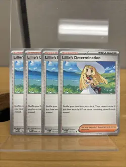 x4 Lillie's Determination Playset 119/132 - Mega Evolution Pokemon NM/M English - Image 1
