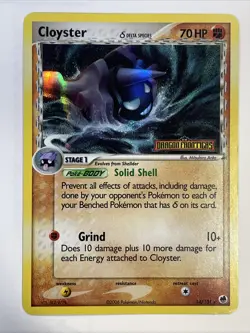 Cloyster 14/101 Delta Species EX Dragon Frontiers Reverse Holo Stamped Pokemon - Image 1