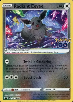 Radiant Eevee - SWSH230 Pokemon GO - Black Star Promo - Pokemon - Image 1