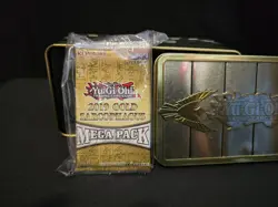 YuGiOh 2019 Gold Sarcophagus Mega Tin 3 Sealed Packs + Tin *No PROMOS* - Image 3
