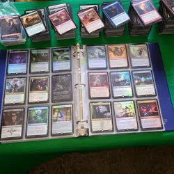 10 Pages of FOILS Cards Collection in Binder with an extra 1000 Bulk MTG Lot - Image 1