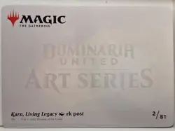 Karn, Living Legacy - GOLD STAMPED ART CARD - Magic the Gathering MTG - Image 2