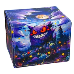 Gengar Themed PU Leather Deck Box - Holds 100+ Cards | MTG, Pokemon, Yu-Gi-Oh! - Image 2