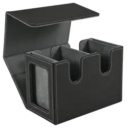Dual-Commander MTG Magnetic Deck Box 140+ Card Capacity Twin Display Dice Tray - Image 1