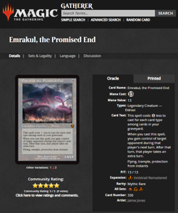 MTG Magic the Gathering Innistrad Remastered Retro Foil Emrakul the Promised End - Image 3