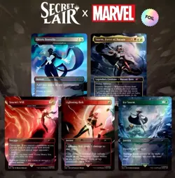 MTG Secret Lair Marvel STORM FOIL Magic the Gathering Card Set Rainbow Foil ⚡NEW - Image 1