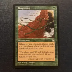 Burgeoning - Stronghold - EX - MTG - Magic the Gathering - Green - Enchant - Image 1