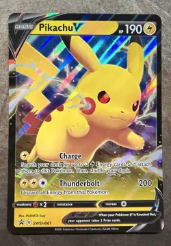 Pokemon TCG - JUMBO Pikachu V SWSH061 Sword & Shield Promo NM - Image 1