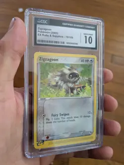 CGC 10 GEM MINT Pokemon Zigzagoon Ex Ruby Sapphire 79/109 Card - Image 1