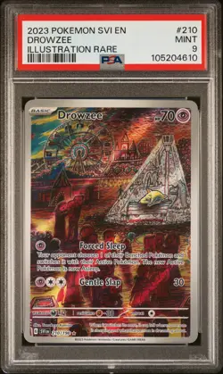 2023 POKEMON SVI EN-SCARLET & VIOLET ILLUSTRATION RARE #210 DROWZEE PSA 9 - Image 1