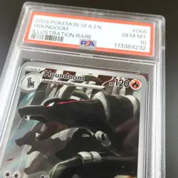 PSA 10 Houndoom 066/064 Pokemon Shrouded Fable IR English Graded Card - Image 2