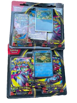 Lot Of 2 Pokemon TCG Mega Evolution 3 Pack Booster Blister Golduck Psyduck - Image 1